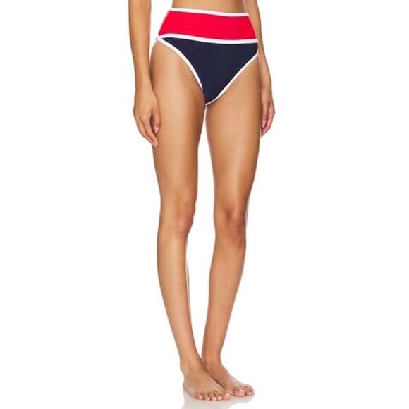 Beach Riot Women’s Carlotta Bottom In Americana Colorblock Size S - Picture 2 of 7